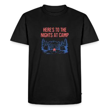 Nights at Camp Camping Forest Camper Woods - Men's Premium Organic T-Shirt - black - Front - Nico (187cm)