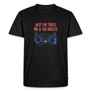 Just the Trees Me & the Breeze Camping Introvert - Men's Premium Organic T-Shirt - black - Front - Nico (187cm)