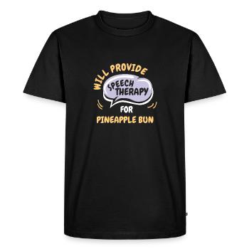 Provide Speech Therapy for Pineapple Bun Funny - Men's Premium Organic T-Shirt - black - Front - Nico (187cm)