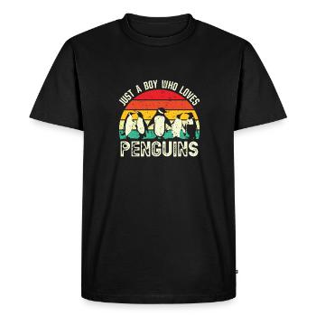 King Penguin Emperor Penguin Penguin Gift - Men's Premium Organic T-Shirt - black - Front - Nico (187cm)