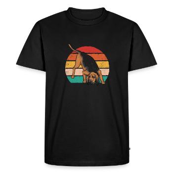 Bloodhound Dog Bloodhound - Men's Premium Organic T-Shirt - black - Front - Nico (187cm)