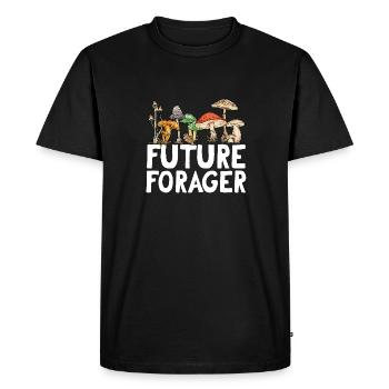 Cueillette de champignons Cueillette de champignons Cueillette de champignons - T-shirt Premium bio Homme - noir - Devant - Nico (187cm)