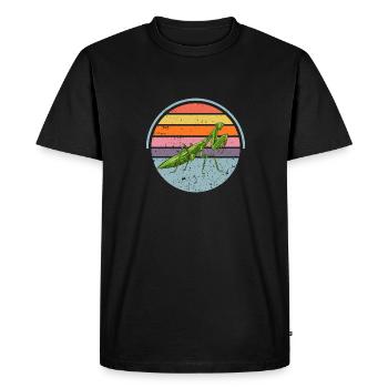Mante religieuse, collectionneur d’insectes, entomologiste - T-shirt Premium bio Homme - noir - Devant - Nico (187cm)
