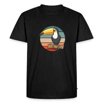 Toucan Bird Rainforest - Men's Premium Organic T-Shirt - black - Front - Nico (187cm)