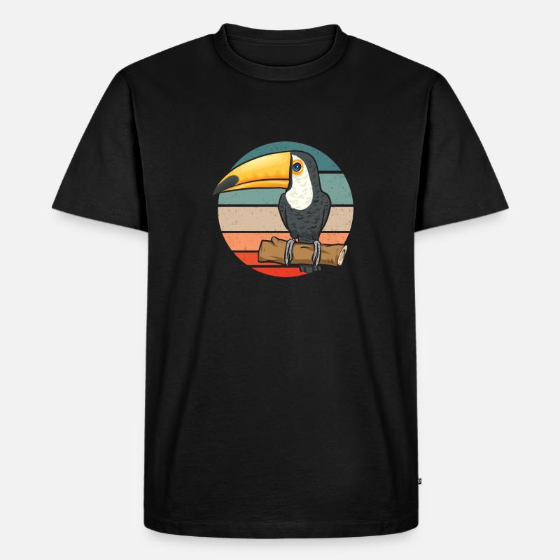 Tukan Vogel Regenwald - Männer Premium Bio T-Shirt - Schwarz