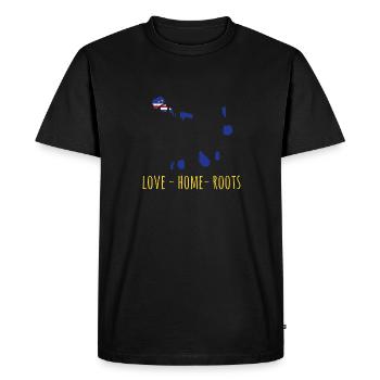 Drapeau du Cap-Vert Drapeau du Cap-Vert - T-shirt Premium bio Homme - noir - Devant - Nico (187cm)