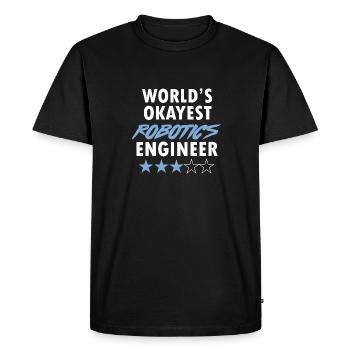 Droid Builder School Funny World’s Okayest Robotique - T-shirt Premium bio Homme - noir - Devant - Nico (187cm)
