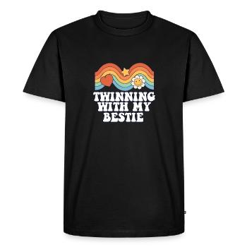 Jumelage de jours jumeaux avec ma meilleure amie - T-shirt Premium bio Homme - noir - Devant - Nico (187cm)