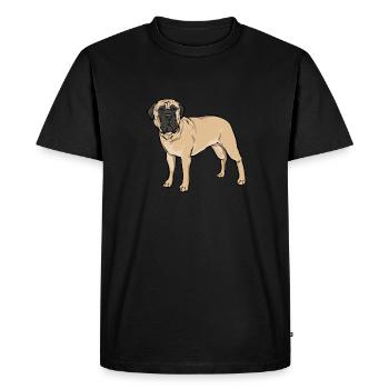 Mastiff Chien Vieux Mastiff anglais - T-shirt Premium bio Homme - noir - Devant - Nico (187cm)