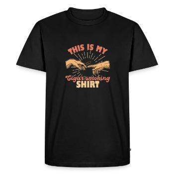 Cigares Fumeurs Fumeurs Amateurs de whisky - T-shirt Premium bio Homme - noir - Devant - Nico (187cm)