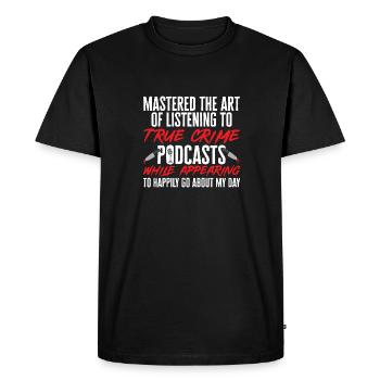 Wahre Verbrechen Podcaster True Crime Podcast - T-shirt Premium bio Homme - noir - Devant - Nico (187cm)