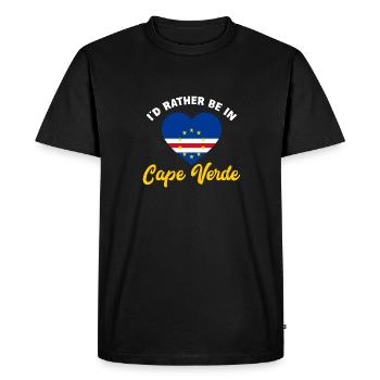 Drapeau du Cap-Vert Drapeau du Cap-Vert - T-shirt Premium bio Homme - noir - Devant - Nico (187cm)