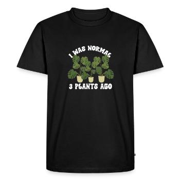 Monstera Deliciosa Albo Botanical Houseplant - Men's Premium Organic T-Shirt - black - Front - Nico (187cm)