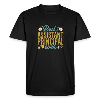 Directeur adjoint - T-shirt Premium bio Homme - noir - Devant - Nico (187cm)