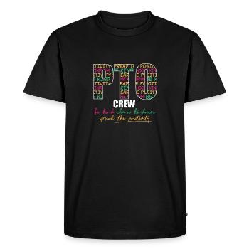 PTO Crew Parent Teacher Organization Équipe École - T-shirt Premium bio Homme - noir - Devant - Nico (187cm)
