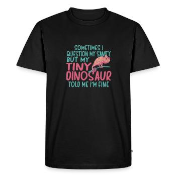 Herpétologiste des reptiles lézards caméléons - T-shirt Premium bio Homme - noir - Devant - Nico (187cm)