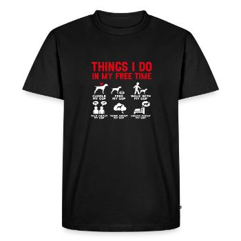Chien GSP allemand à poil court - T-shirt Premium bio Homme - noir - Devant - Nico (187cm)