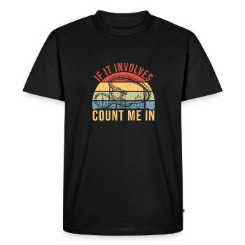 If It Involves Roller Coaster Count Me In Theme Pa - Men's Premium Organic T-Shirt - black - Front - Nico (187cm)