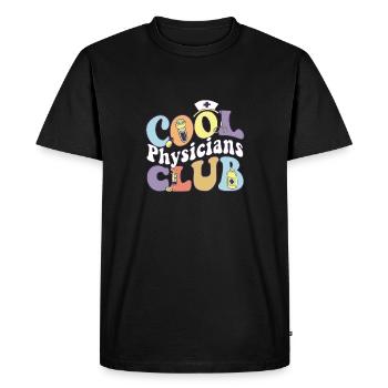 Cool Physicians Club Doctor PHD MD Practitioner - Men's Premium Organic T-Shirt - black - Front - Nico (187cm)