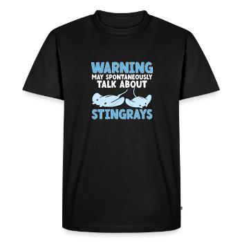 Stingrays, manta rays, ocean rays, rays - Men's Premium Organic T-Shirt - black - Front - Nico (187cm)