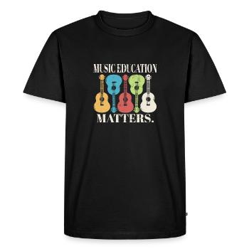 Music Teacher Music Education Matters Musician - Men's Premium Organic T-Shirt - black - Front - Nico (187cm)