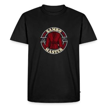 Sambo Russian martial artists Kimono wrestling - Men's Premium Organic T-Shirt - black - Front - Nico (187cm)