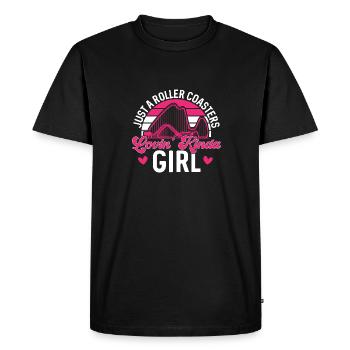 Roller Coaster Parc d’attractions Roller Coaster - T-shirt Premium bio Homme - noir - Devant - Nico (187cm)