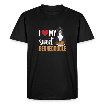 Chien Bernedoodle - T-shirt Premium bio Homme - noir - Devant - Nico (187cm)