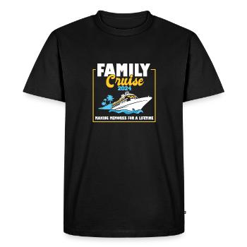 Croisière en famille 2024 Voyage Cruising Tour Matching - T-shirt Premium bio Homme - noir - Devant - Nico (187cm)