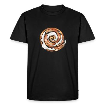 Rouleau à la cannelle - T-shirt Premium bio Homme - noir - Devant - Nico (187cm)