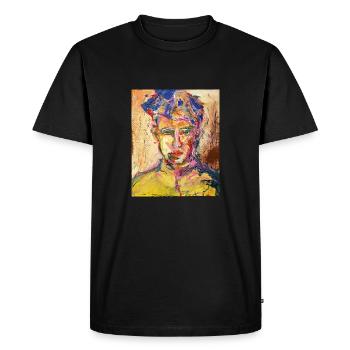 youth - Men's Premium Organic T-Shirt - black - Front - Nico (187cm)