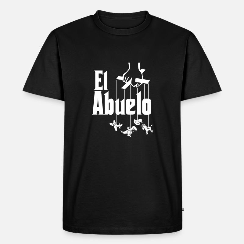 El Abuelo Spanisch Opa Grossvater - Männer Premium Bio T-Shirt - Schwarz