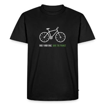 Bicycle Environment Protection - Save The Planet Gift - Men's Premium Organic T-Shirt - black - Front - Nico (187cm)