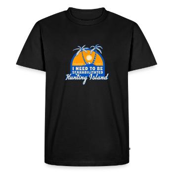 I Need To Be Seahabilitated Hunting Island Summer - Männer Premium Bio T-Shirt - Schwarz - Vorne - Nico (187cm)