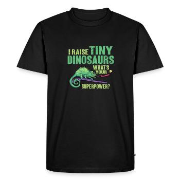 Herpétologiste des reptiles lézards caméléons - T-shirt Premium bio Homme - noir - Devant - Nico (187cm)