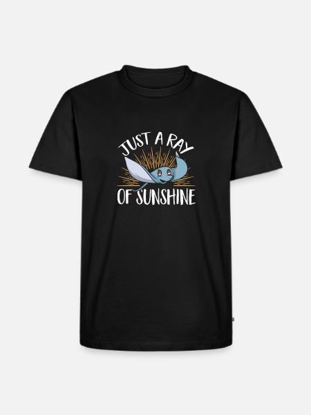 Stachelrochen Mantarochen Ozean Rochen - Männer Premium Bio T-Shirt - Schwarz