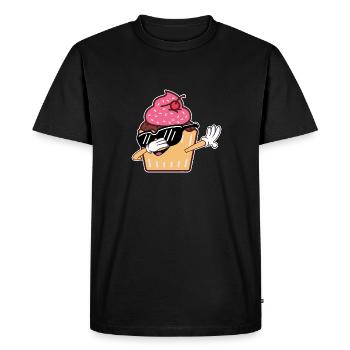 Cool Dabbing Cupcake Baking Enfants Chef pâtissier - T-shirt Premium bio Homme - noir - Devant - Nico (187cm)