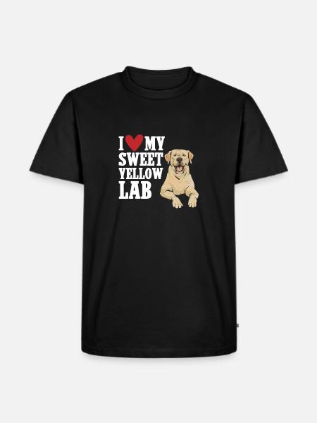 Gelber Labrador Retriever - Männer Premium Bio T-Shirt - Schwarz