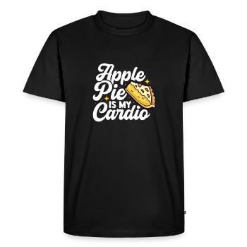 La tarte aux pommes est mon amateur de tarte aux pommes cardio de Thanksgiving - T-shirt Premium bio Homme - noir - Devant - Nico (187cm)