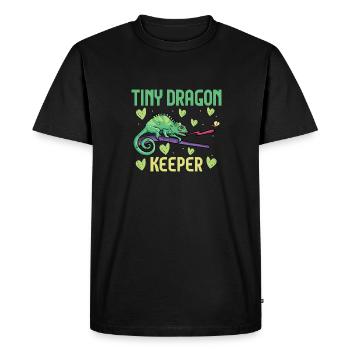 Herpétologiste des reptiles lézards caméléons - T-shirt Premium bio Homme - noir - Devant - Nico (187cm)