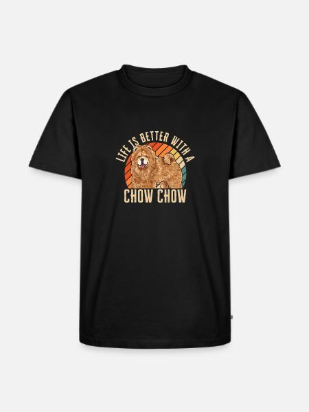 Chow Chow Dog - Men's Premium Organic T-Shirt - black