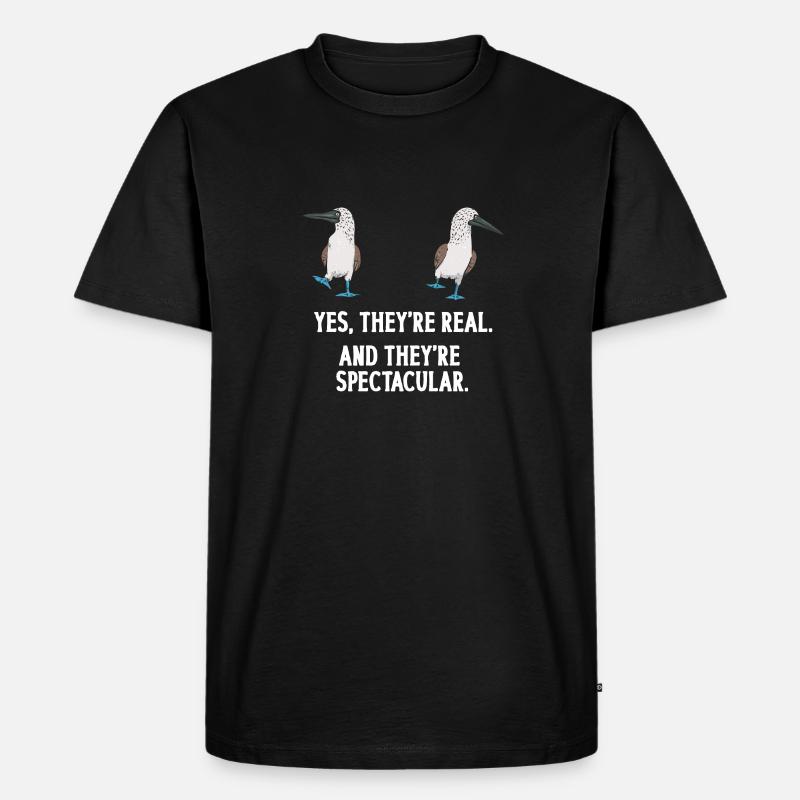 Blaufußtölpel Blue-footed Booby Seevogel - Männer Premium Bio T-Shirt - Schwarz