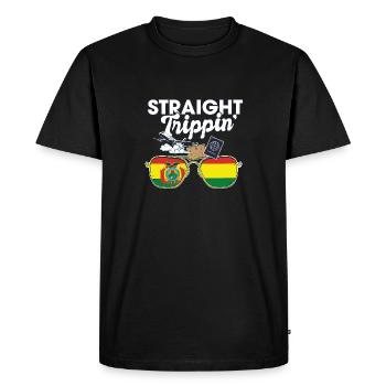 Straight Trippin' Bolivie Vacances Tour Voyage - T-shirt Premium bio Homme - noir - Devant - Nico (187cm)