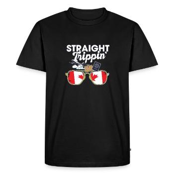 Straight Trippin' Canada Vacation Tour Voyage - T-shirt Premium bio Homme - noir - Devant - Nico (187cm)