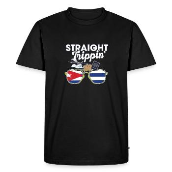 Straight Trippin' Cuba Vacation Tour Travel Trip - Men's Premium Organic T-Shirt - black - Front - Nico (187cm)