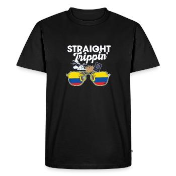 Straight Trippin' Ecuador Vacances Tour Voyage - T-shirt Premium bio Homme - noir - Devant - Nico (187cm)