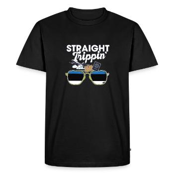 Straight Trippin' Estonie Vacances Tour Voyage - T-shirt Premium bio Homme - noir - Devant - Nico (187cm)