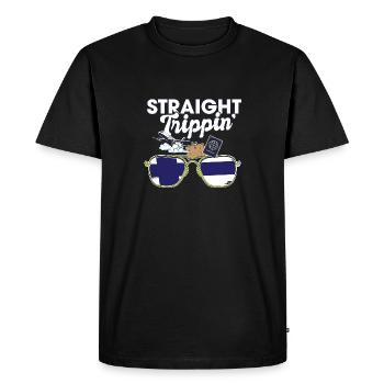 Straight Trippin' Finland Vacances Tour Voyage - T-shirt Premium bio Homme - noir - Devant - Nico (187cm)