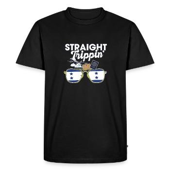 Straight Trippin' ' Honduras Vacances Tour Voyage - T-shirt Premium bio Homme - noir - Devant - Nico (187cm)