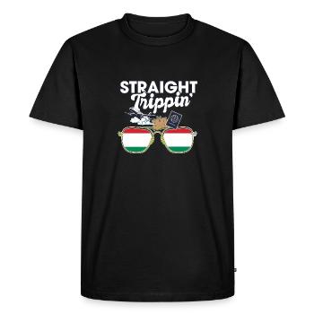 Straight Trippin' Hungary Vacation Tour Travel - Men's Premium Organic T-Shirt - black - Front - Nico (187cm)